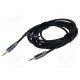 Kaapeli Jack 3,5 mm 3pin kulmapistoke,molemmin puolin 3m