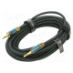 Kaapeli Jack 3,5 mm 3pin kulmapistoke,molemmin puolin 5m