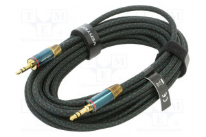Kaapeli Jack 3,5 mm 3pin kulmapistoke,molemmin puolin 5m
