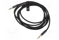 Kaapeli Jack 3,5mm 3pin pistoke,molemmin puolin 0,5m musta