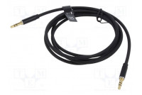 Kaapeli Jack 3,5mm 3pin pistoke,molemmin puolin 1,5m musta