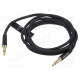 Cable Jack 3.5mm 3pin plug,both sides 1m Plating: gold-plated