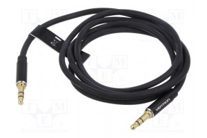 Kaapeli Jack 3,5mm 3pin pistoke,molemmin puolin 1m musta