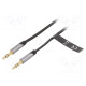 Kaapeli Jack 3,5mm 3pin pistoke,molemmin puolin 2m musta