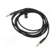 Cable Jack 3.5mm 3pin plug,both sides 2m Plating: gold-plated