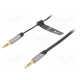Cable Jack 3.5mm 3pin plug,both sides 3m Plating: gold-plated