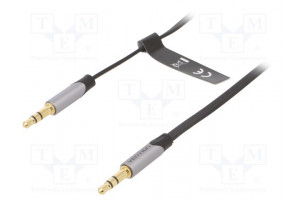 Cable Jack 3.5mm 3pin plug,both sides 3m Plating: gold-plated