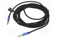 Kaapeli Jack 3,5mm 3pin pistoke,molemmin puolin 3m musta