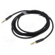 Cable Jack 3.5mm 3pin plug,both sides 3m Plating: gold-plated