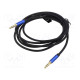 Cable Jack 3.5mm 3pin plug,both sides 3m Plating: gold-plated