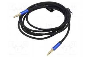 Cable Jack 3.5mm 3pin plug,both sides 3m Plating: gold-plated