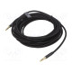 Cable Jack 3.5mm 3pin plug,both sides 5m Plating: gold-plated