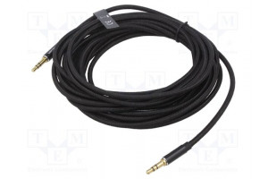 Cable Jack 3.5mm 3pin plug,both sides 5m Plating: gold-plated