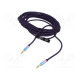 Cable Jack 3.5mm 3pin plug,both sides 5m Plating: gold-plated