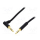 Cable Jack 3.5mm 3pin plug,Jack 3.5mm 3pin angled plug 0.5m