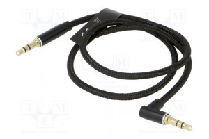 Cable Jack 3.5mm 3pin plug,Jack 3.5mm 3pin angled plug 0.5m