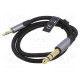 Cable Jack 3.5mm 3pin plug,Jack 6,3mm 3pin plug 0.5m black