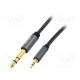 Kaapeli Jack 3,5mm 3pin pistoke,Jack 6,3 mm 3pin pistoke 10m
