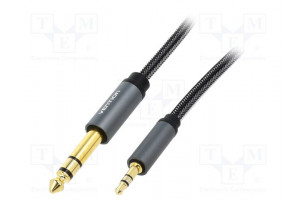 Kaapeli Jack 3,5mm 3pin pistoke,Jack 6,3 mm 3pin pistoke 10m