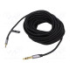 Cable Jack 3.5mm 3pin plug,Jack 6,3mm 3pin plug 1m black