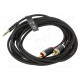 Cable Jack 3.5mm 3pin plug,RCA plug x2 3m textile black