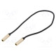 Cable Jack 3.5mm 3pin socket,both sides 0.3m black