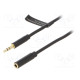 Cable Jack 3.5mm 3pin socket,Jack 3.5mm 3pin plug 0.5m black