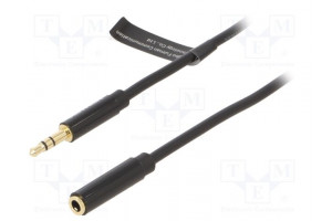 Cable Jack 3.5mm 3pin socket,Jack 3.5mm 3pin plug 0.5m black