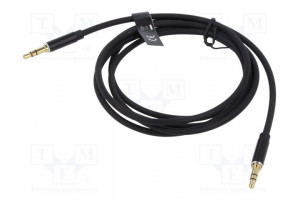 Cable Jack 3.5mm 4pin socket,Jack 3,5mm 4pin plug 1.5m black