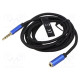 Cable Jack 3.5mm 4pin socket,Jack 3,5mm 4pin plug 1.5m black