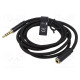 Cable Jack 3.5mm 4pin socket,Jack 3,5mm 4pin plug 1m black