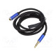 Cable Jack 3.5mm 4pin socket,Jack 3,5mm 4pin plug 1m black