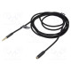 Cable Jack 3.5mm 4pin socket,Jack 3,5mm 4pin plug 2m black