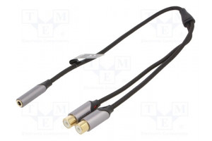Kaapeli Jack 3,5mm pistorasia,RCA-pistorasia x2 0,3m