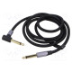 Cable Jack 6,35mm plug,Jack 6.35mm angled plug 1.5m black