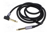 Cable Jack 6,35mm plug,Jack 6.35mm angled plug 1.5m black