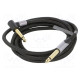 Cable Jack 6,35mm plug,Jack 6.35mm angled plug 2m black