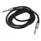 Cable Jack 6,3mm 2pin plug,both sides 1.5m black Øcable: 6mm