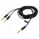 Cable Jack 6.3mm 2pin plug x2,Jack 6,3mm 3pin plug 5m black