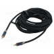 Cable RCA plug,both sides 10m Plating: gold-plated black