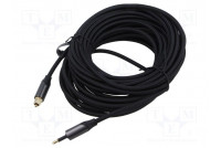 Cable Toslink 3,5mm Mini plug,Toslink plug 10m black PVC