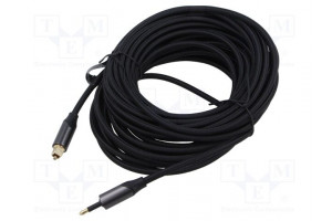 Cable Toslink 3,5mm Mini plug,Toslink plug 10m black PVC