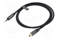 Cable Toslink 3,5mm Mini plug,Toslink plug 1m black PVC