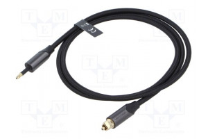 Cable Toslink 3,5mm Mini plug,Toslink plug 1m black PVC