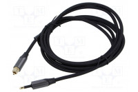 Cable Toslink 3,5mm Mini plug,Toslink plug 2m black PVC