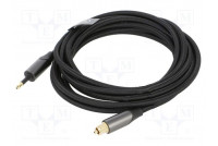 Cable Toslink 3,5mm Mini plug,Toslink plug 3m black PVC