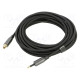 Kaapeli Toslink 3,5mm Mini pistoke,Toslink-pistoke 5m musta