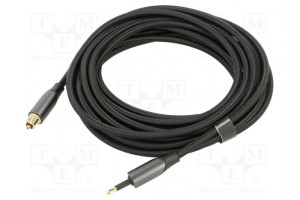 Kaapeli Toslink 3,5mm Mini pistoke,Toslink-pistoke 5m musta