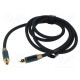 Kaapeli Toslink-pistoke,molemmin puolin 1,5m musta PVC