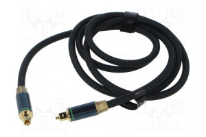 Cable Toslink plug,both sides 1.5m Plating: gold-plated black